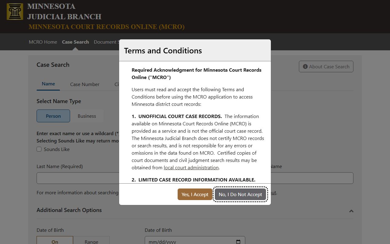 Minnesota Court Records Online Case Search for Wilkin County court cases